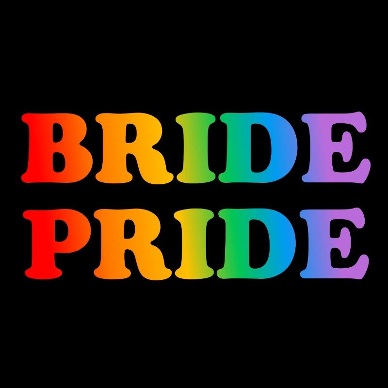 Bride Pride Lesbian Wedding Rainbow