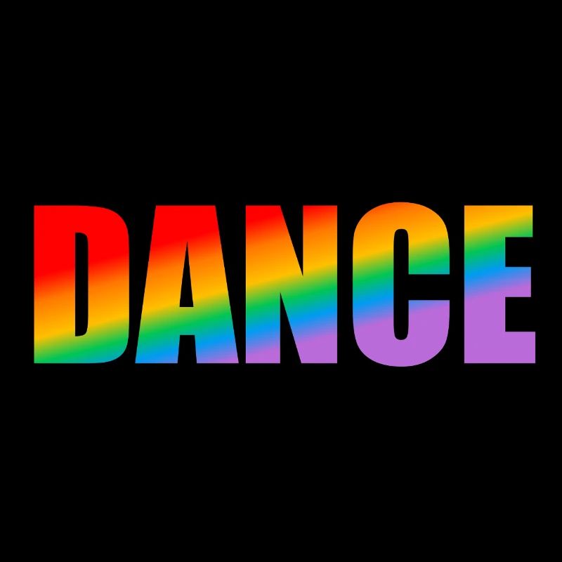 Dance rainbow text LGBTQ pride