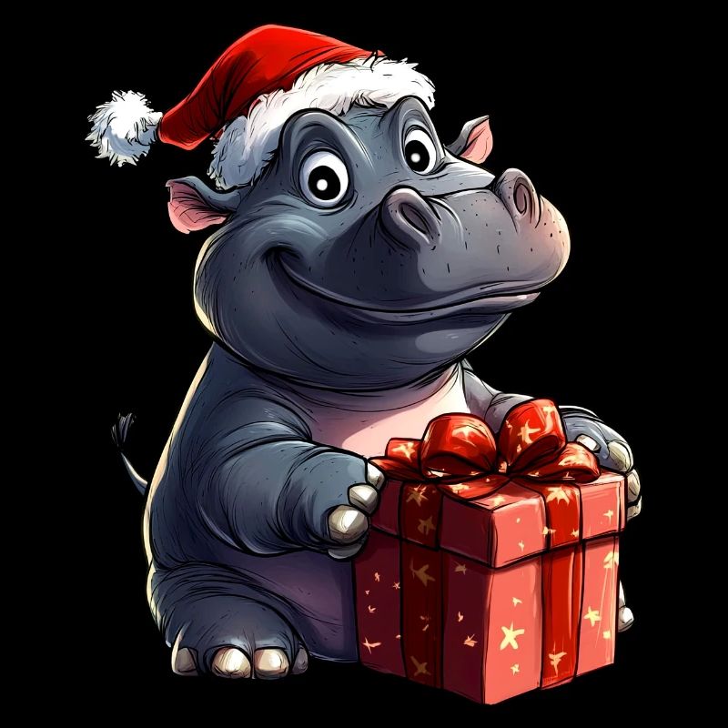 Nilpferde Weihnachten