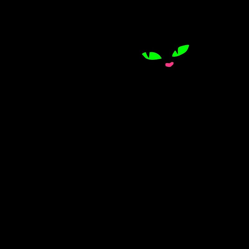 Retro chat noir élégance par Patjila