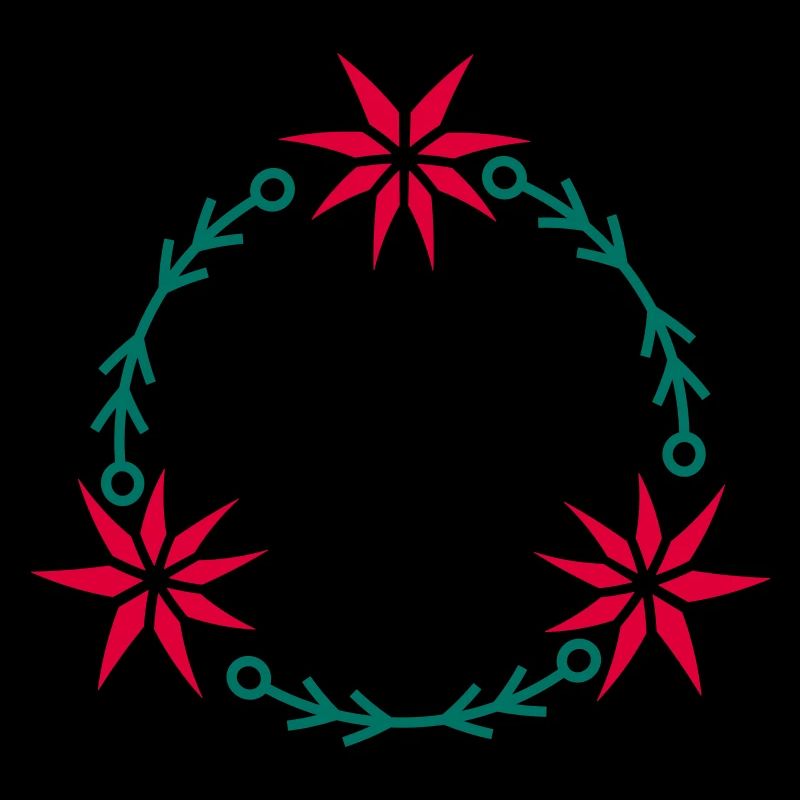 Weihnachtskranz aus Weihnachtsstern