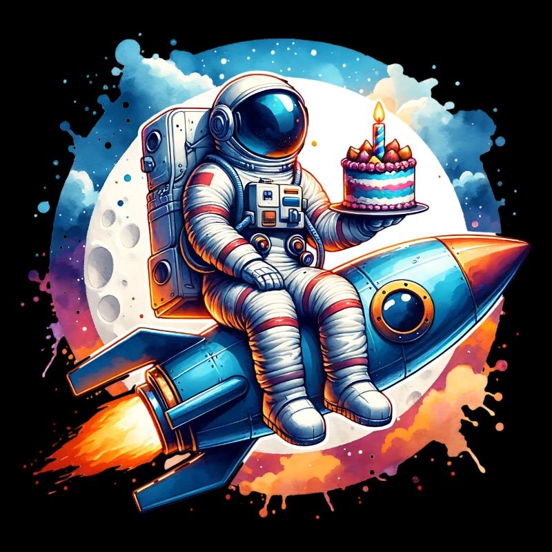 Astronaute fusée anniversaire