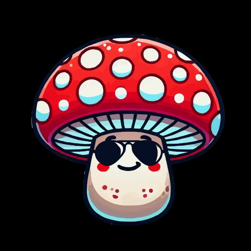 lunettes de soleil de dessin animé de champignon