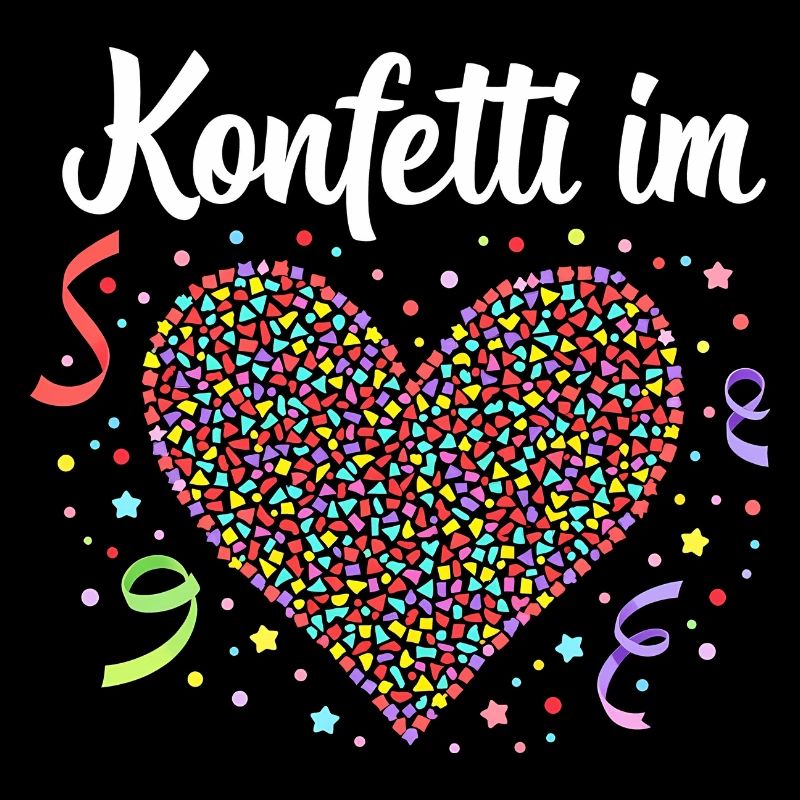 Konfetti im Herzen - Karnevals Party Geschenk