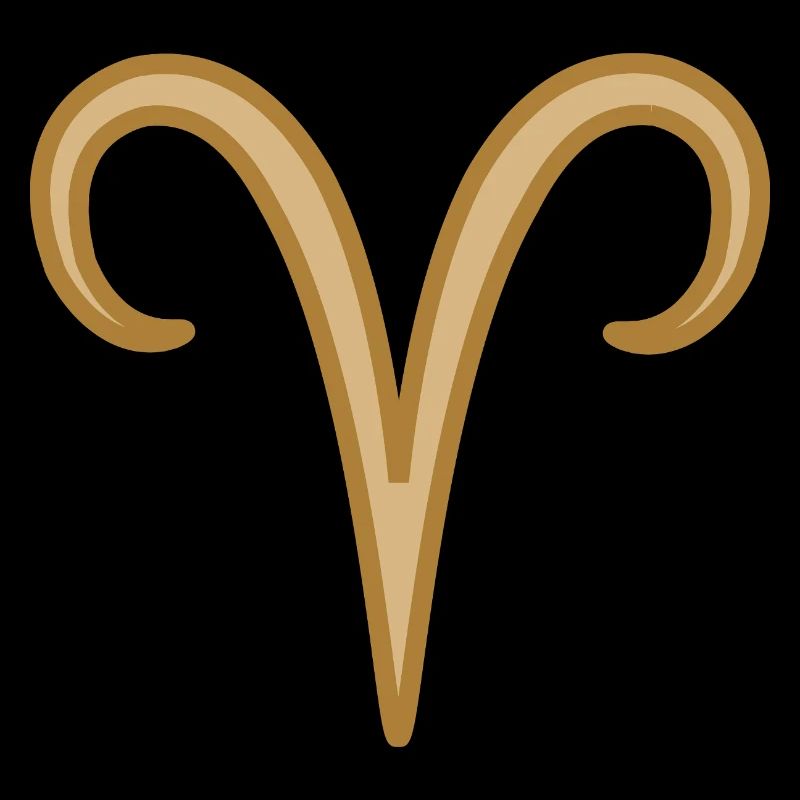 Bélier Symbole du zodiaque Deux tons Doré