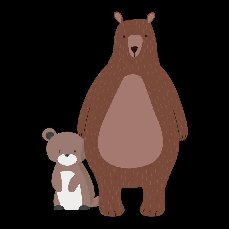 Maman ours ou papa ours avec bébé ours