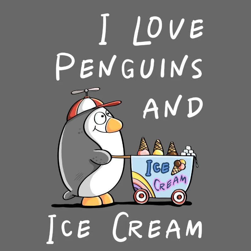 I Love Penguins and Eiscreme - Pinguin Eis Comic