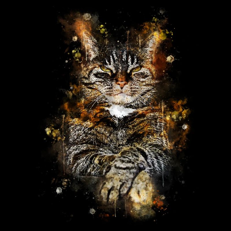 gxp chat chat comme un patron splatter aquarelle