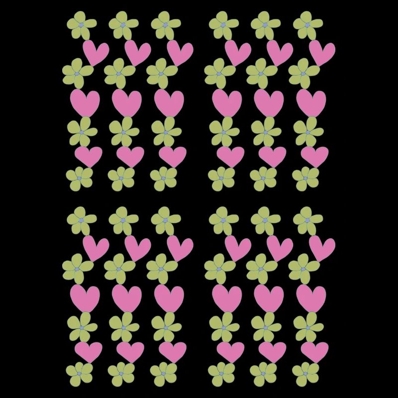 herzen blumen muster