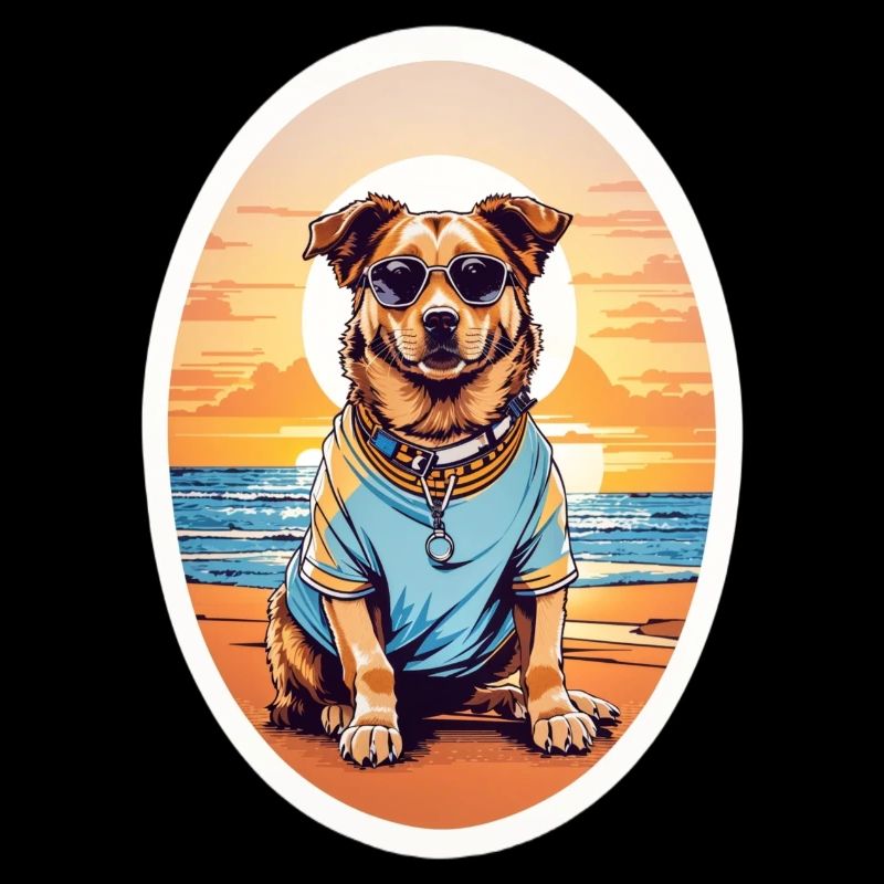 Chien sur la plage