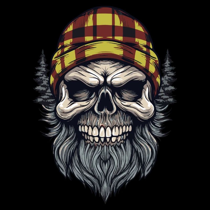 Skull Holzfäller Lumberjack