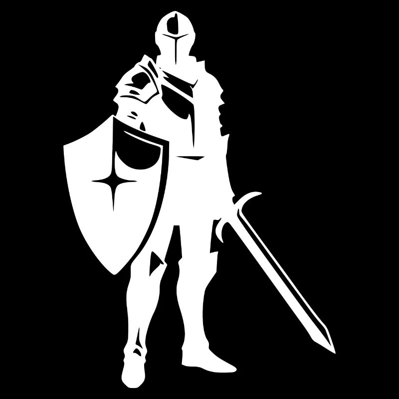 Noble chevalier avec épée et bouclier