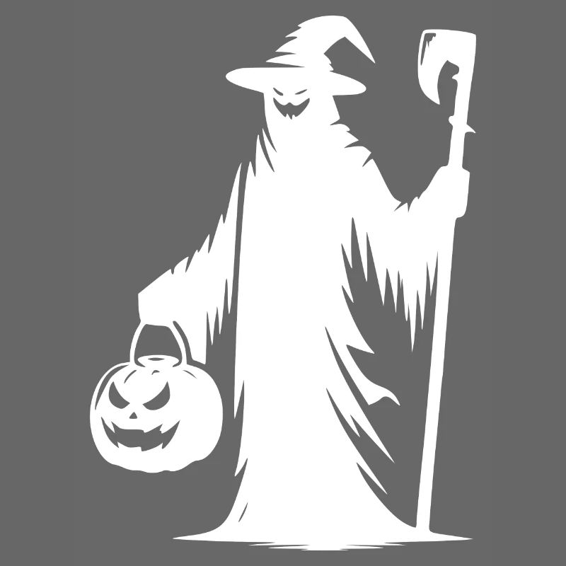 Magic Ghost with Halloween Pumpkin