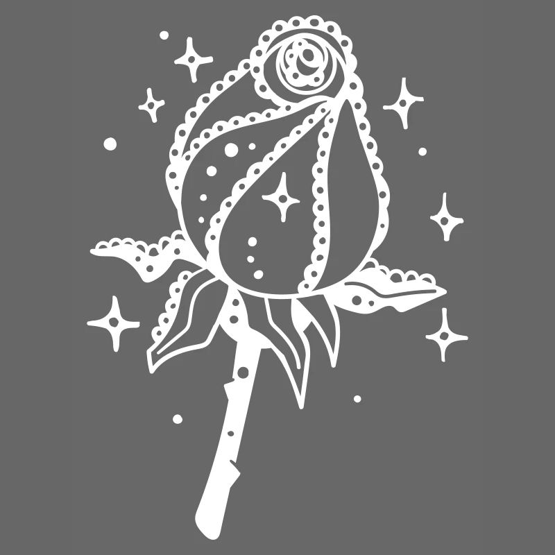 White Rose with Starlight