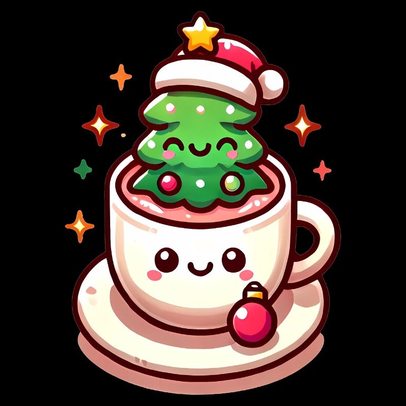 Arbre festif au design de chocolat chaud