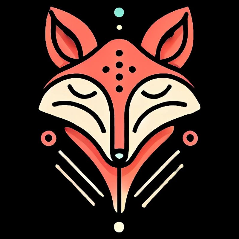 Sly and Cute Fox Minimalist Design