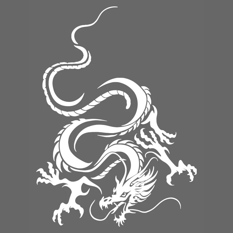 Dragon Blanc Art graphique complexe