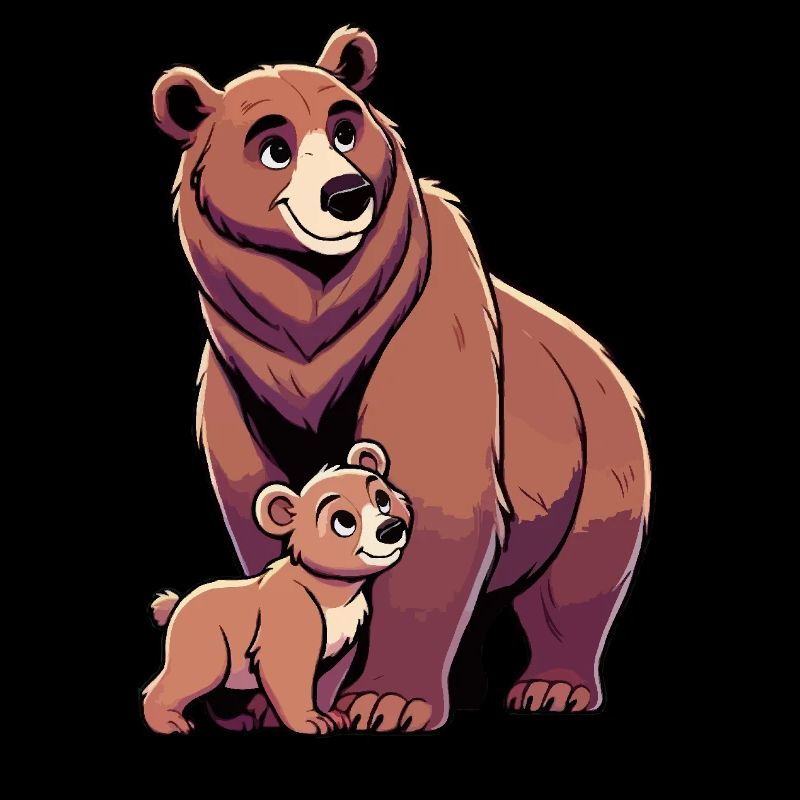 Braunbär Mutter und Kind