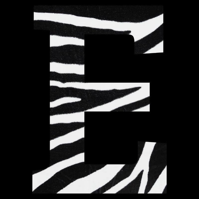 Letter e zebra