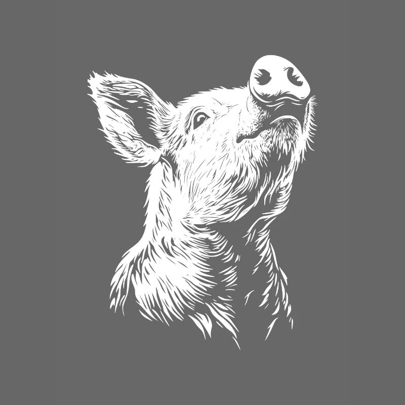 Silhouette de cochon mignon