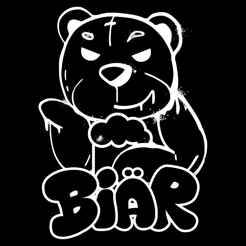 Komischer Bär mit Bierglas