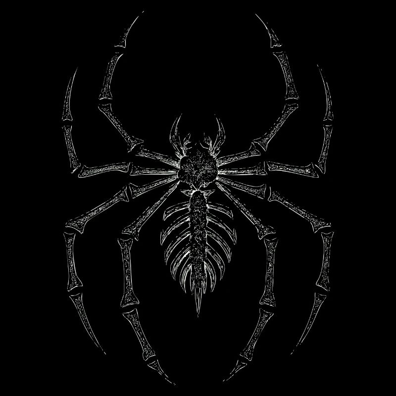 Gothic Skelett Spinne 90's