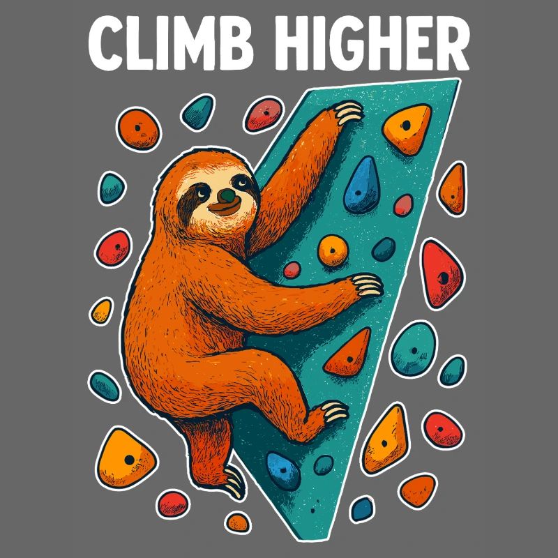 Bouldering Sloth Climbing Gift