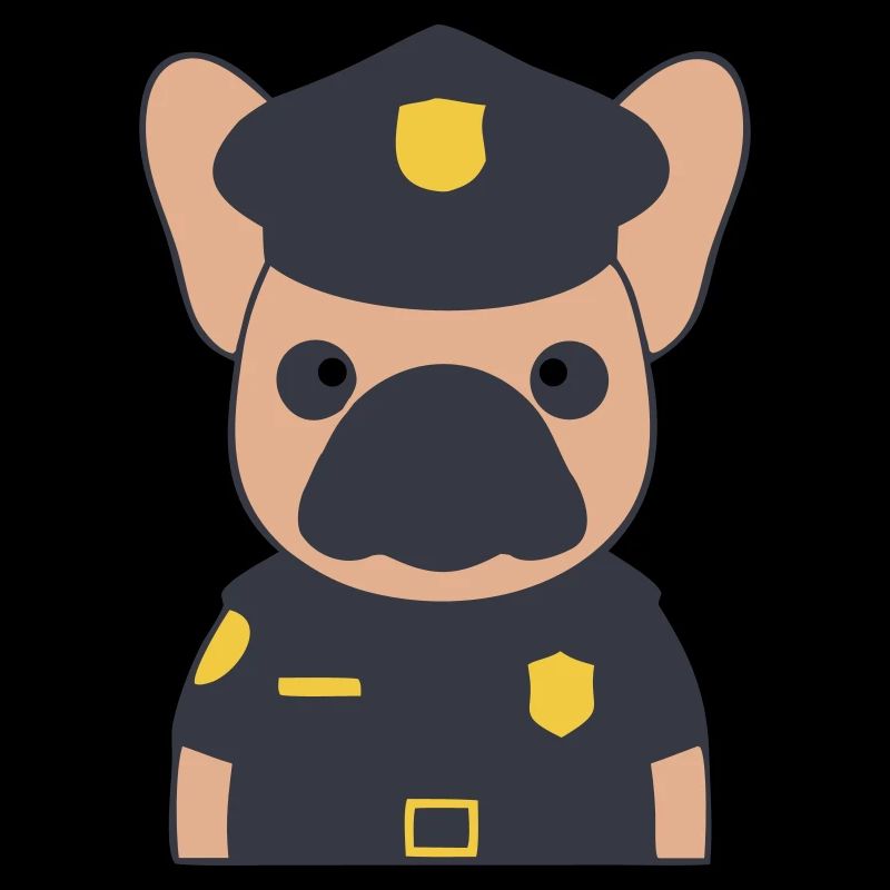 Frenchie Polizist Cop Uniform