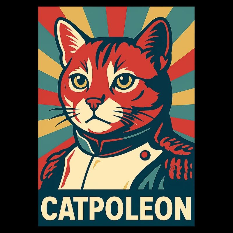 Catpoleon – Katze als Napoleon Retro Poster