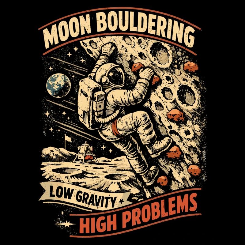 Bloc lunaire : conception d’astronaute vintage