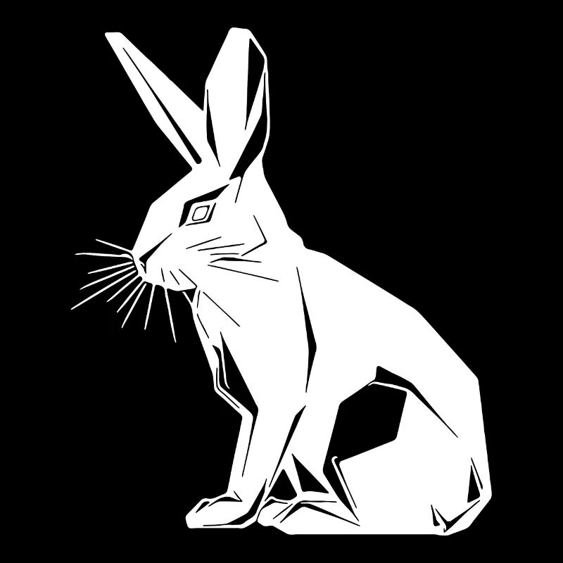 Lapin géométrique mignon géométrie lapin