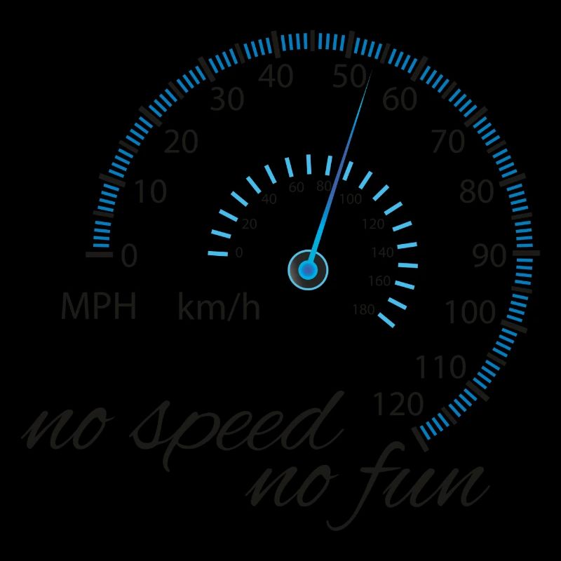 No speed no fun black design
