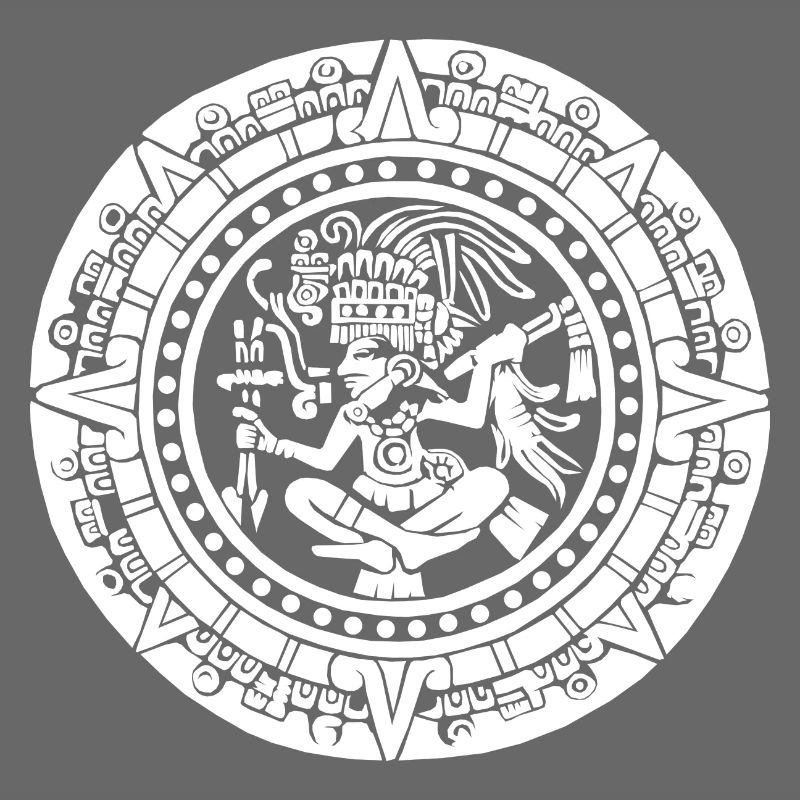 Calendrier maya - Blanc