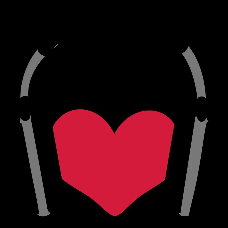 Liebe Musik Herz Kopfhörer