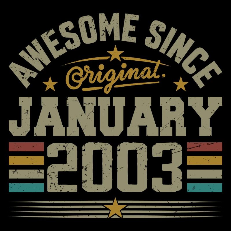 Retro Birthday Gift Born In January 2003