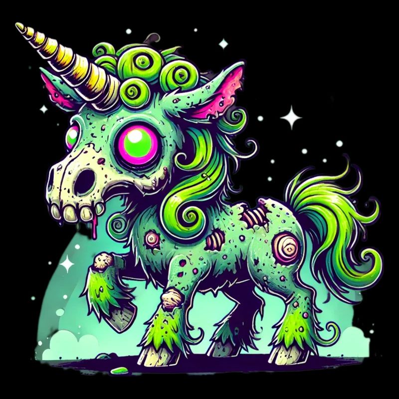 Zombie Einhorn, Zombiecorn, Einhorn, Horror
