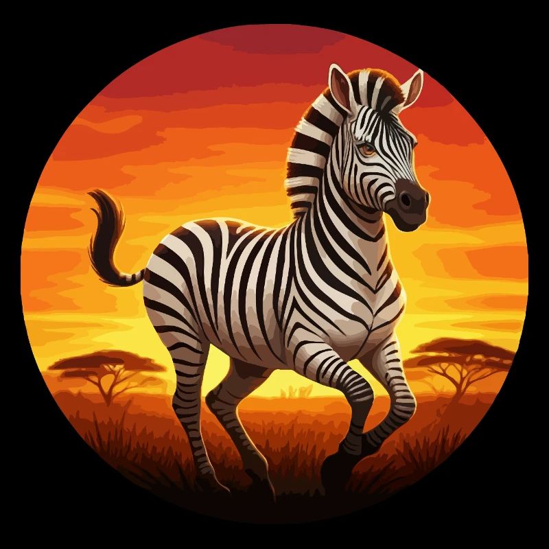 Zebra bei Sonnenaufgang
