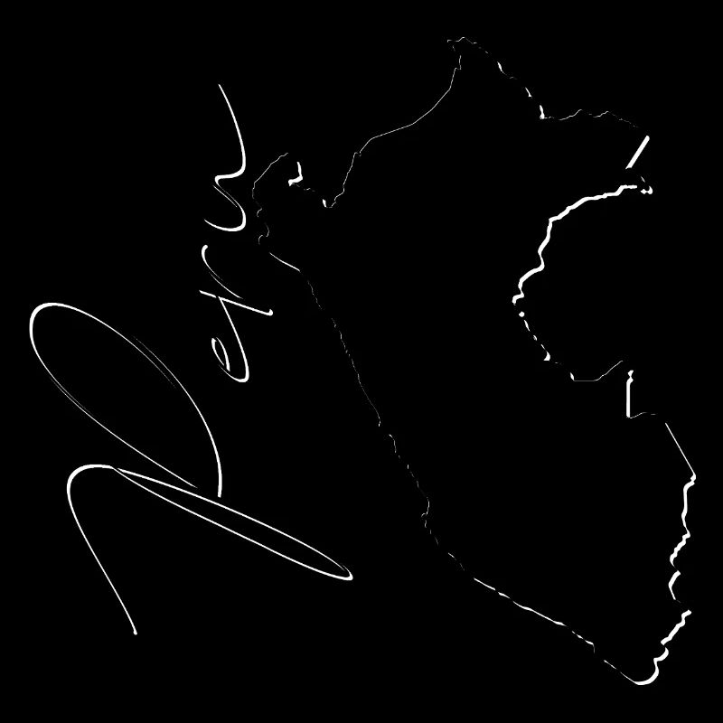 Carte du Pérou comme contour EN