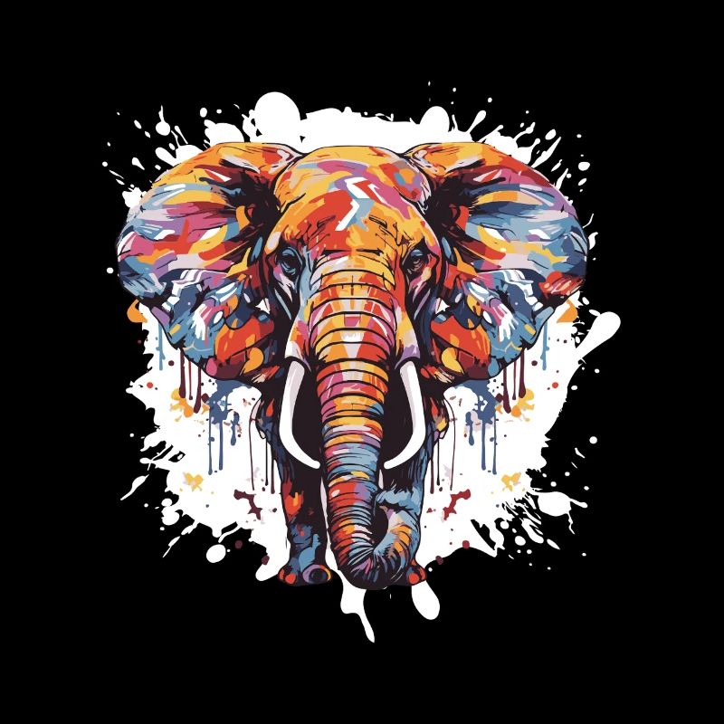 Elefant Tier Pop Art Kopf