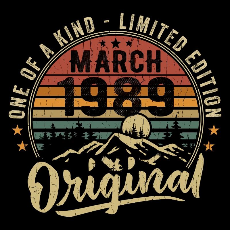 Idées D’anniversaire Mars 1989 Original March 1989