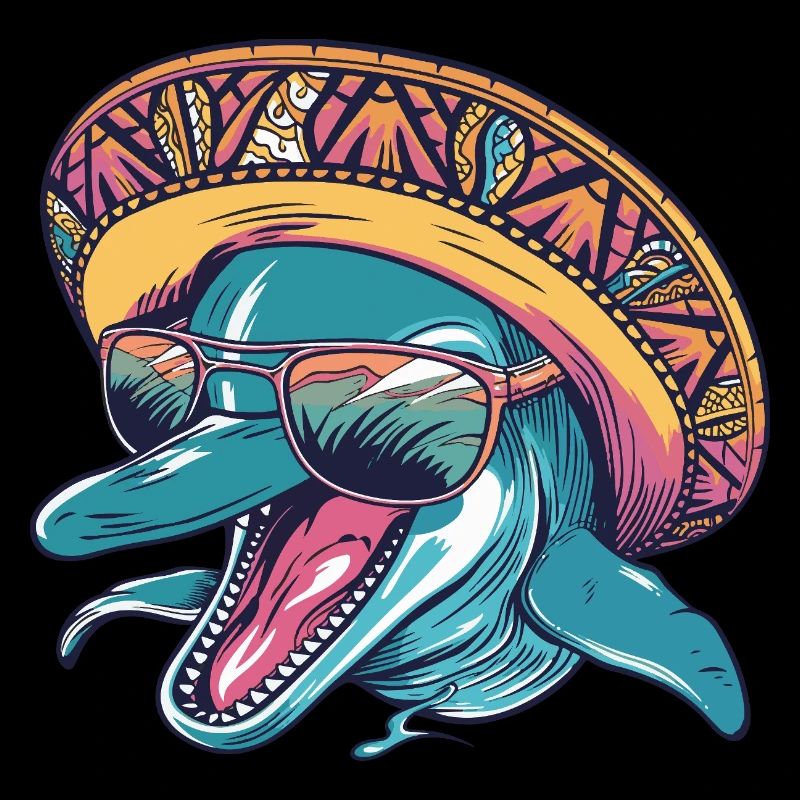 Dolphin Funny Sombrero