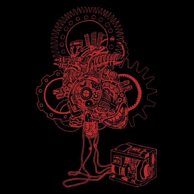Mechanisch-Herz-in-Red