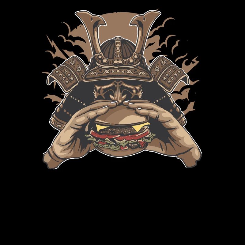 Samurai Burger Fastfood Cheeseburger Geschenk