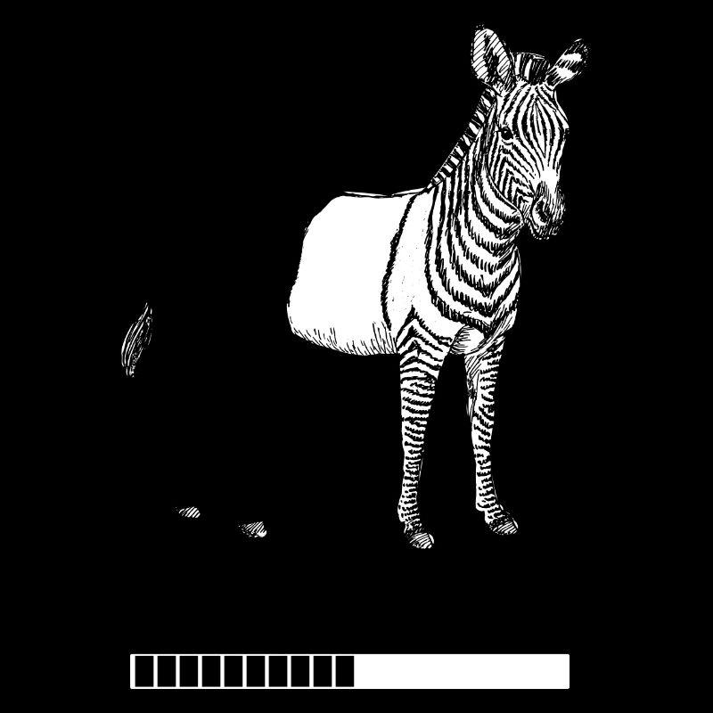Defragmentiertes Zebra