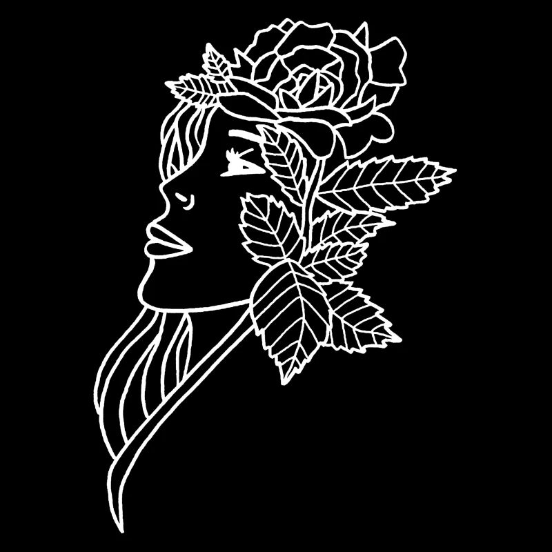 La dame et la rose (blanc)