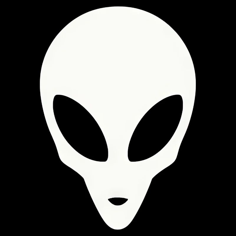 Silhouette d’une tête extraterrestre