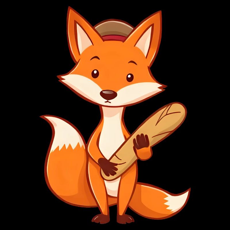 Fröhlicher Fuchs mit Hut