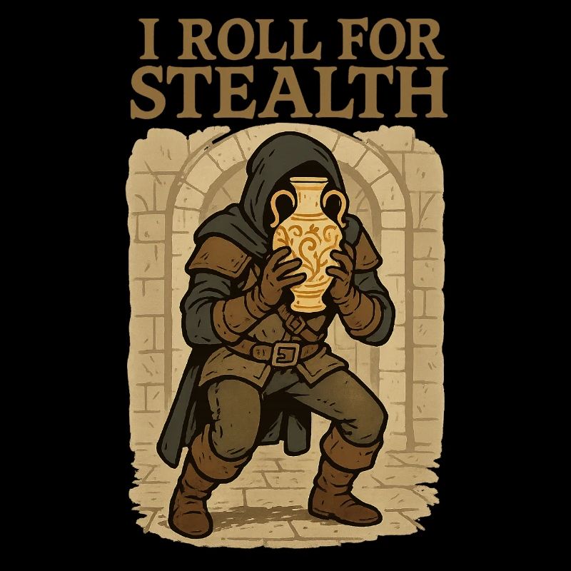 I Roll For Stealth Dieb mit Vase