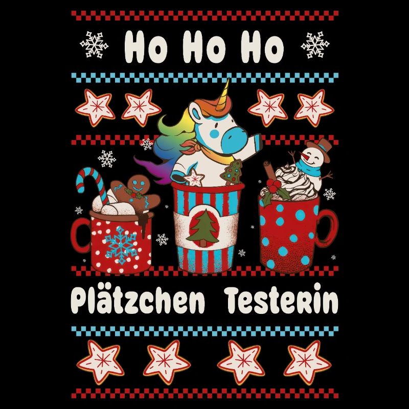 HO HO Plätzchen Testerin Weihnachten mit Einhorn