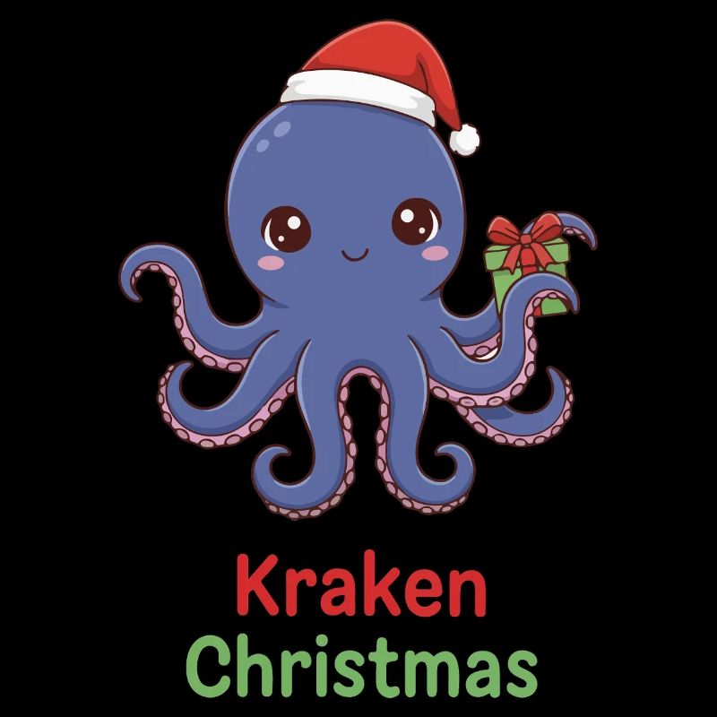 Kraken Christmas Octopus Mascot